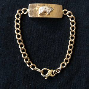 Gold Golden Bear 14K ID bracelet